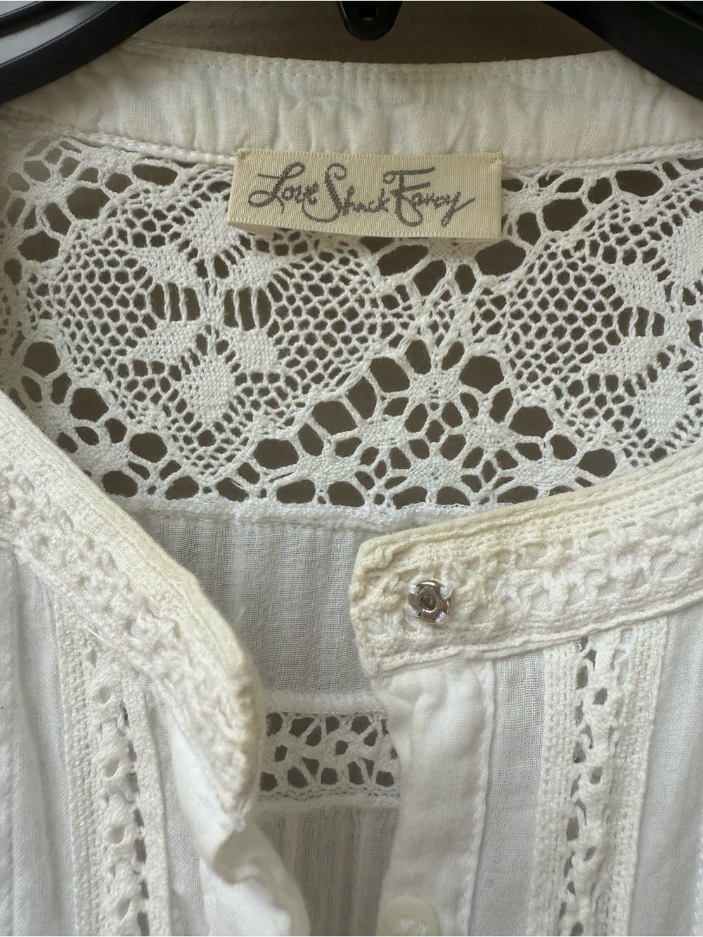 LoveShackFancy Edie Voile Lace Trim Button Front Maxi Dress - Picture 8 of 16